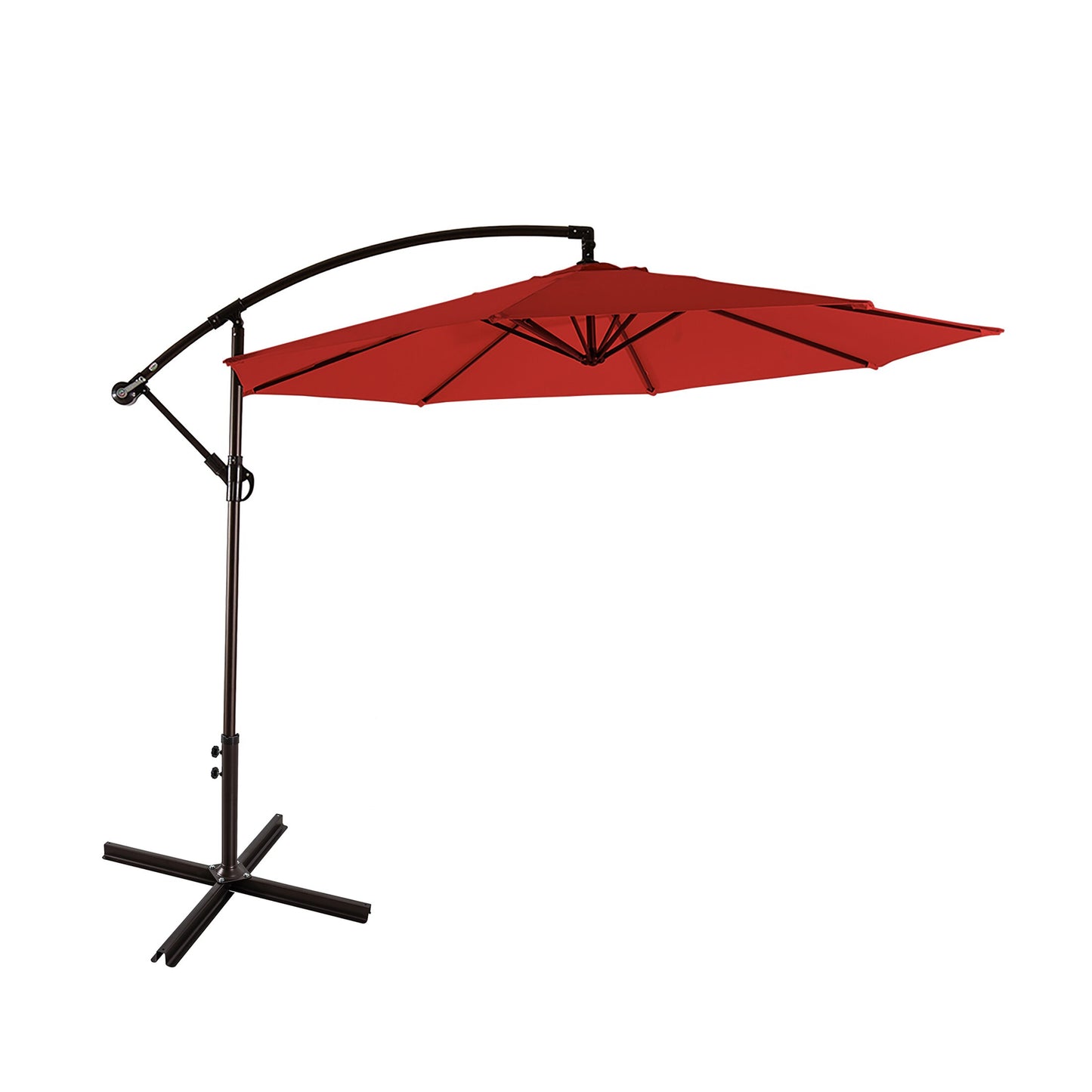 Offset Umbrella 10FT Cantilever Patio Hanging Umbrella Outdoor Market Umbrella with Crank and Cross Base Outdoor Parasol